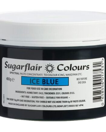 Sugarflair Pastafarve Ice Blue 400g - Farver til Kager