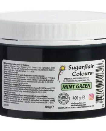 Sugarflair Pastafarve Mint Grøn 400g - Farver til Kager
