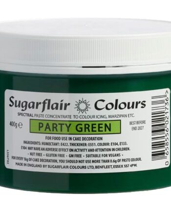 Sugarflair Pastafarve - Party Green 400g til Kager