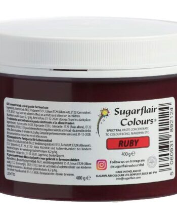 Sugarflair Ruby Pastafarve 400g - Fantastisk til Kager!