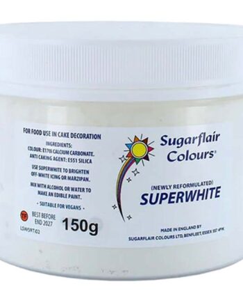 Sugarflair Super Hvid Pulverfarve 150g - Kager & Søde Sager