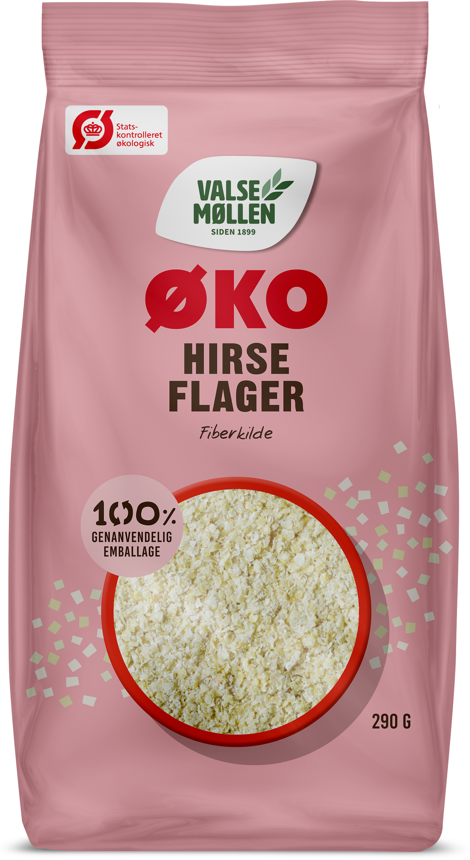 Økologiske Hirseflager 350 G - Valsemøllen Tilbud!
