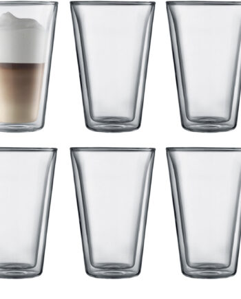 Canteen Dobbeltvægget Glas  6 Stk    0 4 L