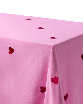 Midnatt Pink Hearts Dug 250x145 Cm  Rosa