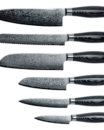 Akio Knivsæt  6 Knive  Sort