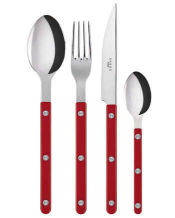 Bistrot Solid Bestik Sæt 16 Dele  Rød