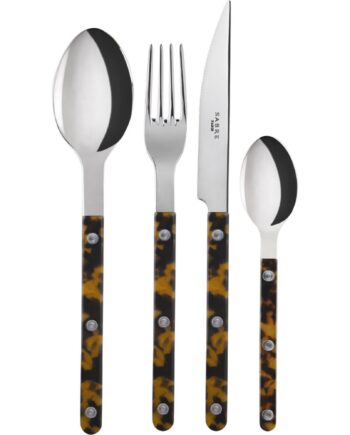 Bistrot Tortoise Bestiksæt 24 Dele  Faux Tortoise