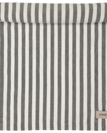 Bordløber Bred Stribe 45x250 Cm  Grøn Hvid