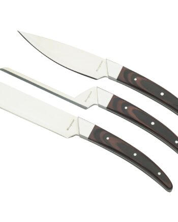 Caseus Ck40a Osteknivsæt  Mørkt Træ  3 Stk