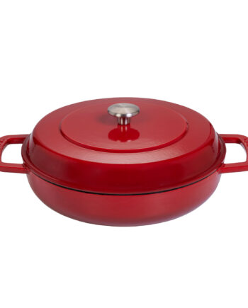 Combekk Lav Gryde Med Låg ø28 Cm 5 Liter  Cherry