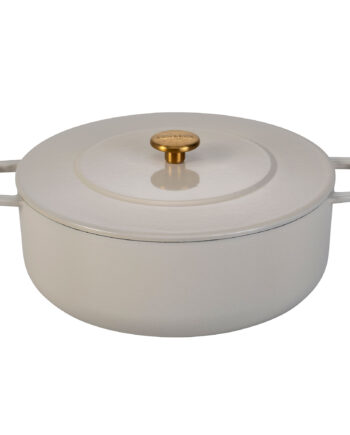 Combekk Støbejernsgryde Med Låg ø28 Cm 5 3 Liter  Sand