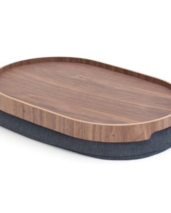 Curveline Serveringsbakke Anti Slip  Medium  Valnød