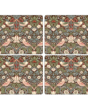 Dækkeservietter  39 Strawberry Thief 39  Brun