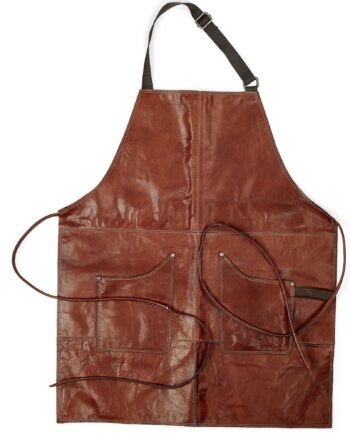 Forklæde I Vokset Bøffelskind  Brun