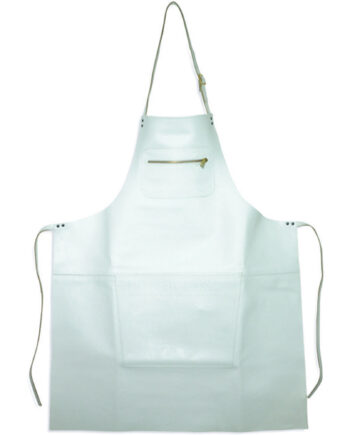 Forklæde Læder Hvid
