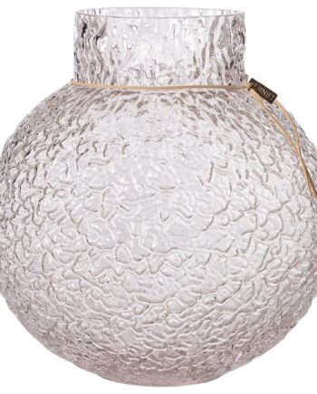 Glasvase Med Mønstret Struktur  30 Cm