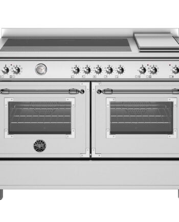 Heritage Induktionskomfur Med Stegebord Dobbeltovn 5 Zoner 120 Cm  Rustfrit Stål