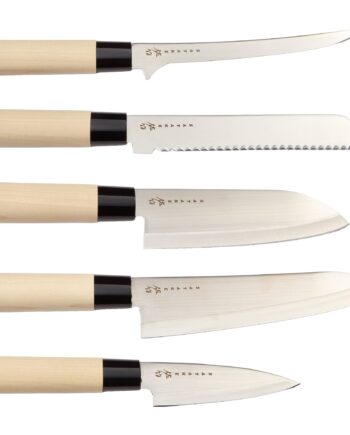 Houcho Med 5 Knive Leveret I Balsaboks