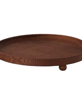 Inka Rund Træbakke 30 Cm  Dark