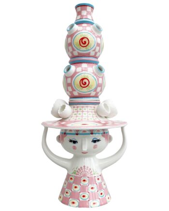 Lady With Hat Vase 50 Cm  Rosa