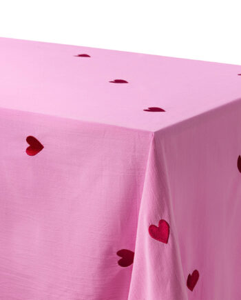 Midnatt Pink Hearts Dug 330x145 Cm  Rosa