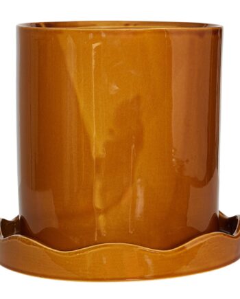 Nami Urtepotte Med Underskål Medium  Hvid