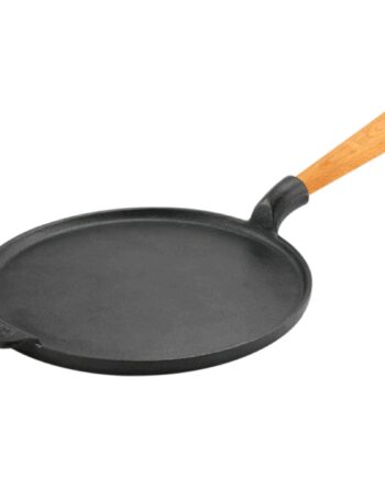 Pandekagejern I Støbejern 23 Cm  Håndtag I Bøg