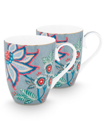 Pip Studio Flower Festival Krus 35 Cl 2 Pak  Blå