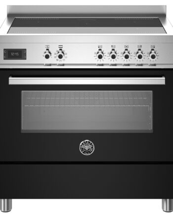 Pro95i1enet Professional Induktionskomfur Med Ovn  90 Cm Sort