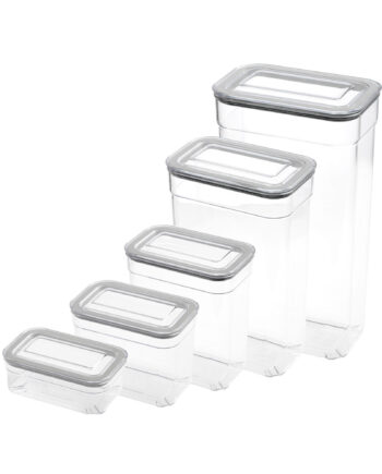 Rektangulære Opbevaringsbeholdere 5 Pak