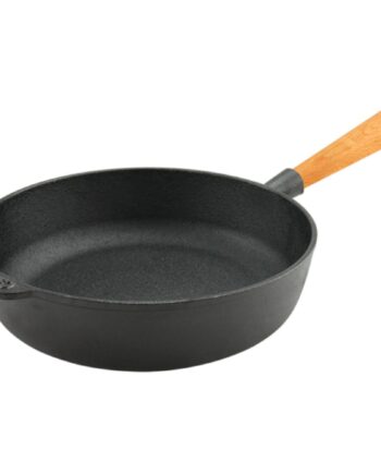 Støbejerns Sauterpande 25 Cm  Med Bøgegreb