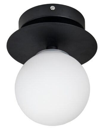 Væglampe   Loftslampe Art Deco 24 Cm  Hvid Sort