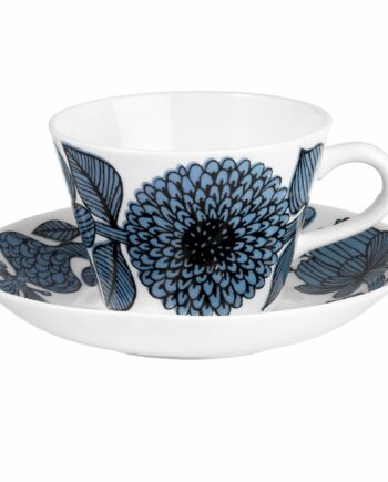 Blå Aster Kaffekop Med Underkop  15 Cl