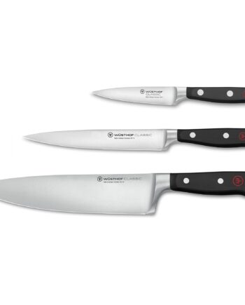 Classic Knivsæt 3 Dele  Kokkekniv  Universalkniv Og Urtekniv