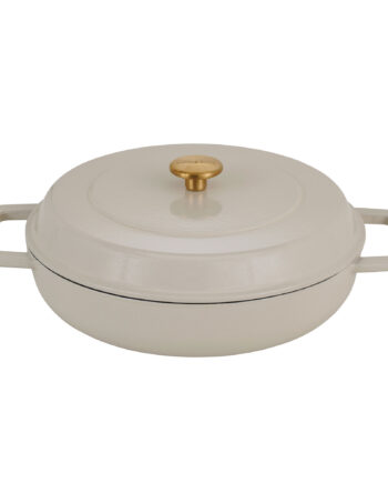 Combekk Lav Gryde Med Låg 28 Cm 5 Liter  Sand