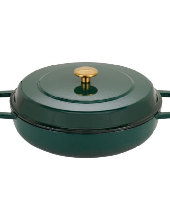 Combekk Lav Gryde Med Låg ø28 Cm 5 Liter  Grøn