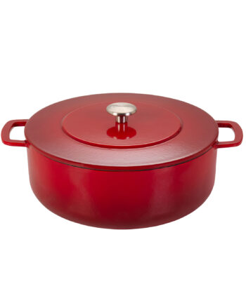 Combekk Støbejernsgryde Med Låg ø28 Cm 5 3 Liter  Cherry