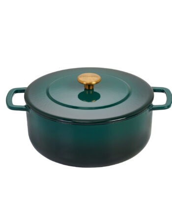 Combekk Støbejernsgryde Med Låg ø28 Cm 5 3 Liter  Grøn