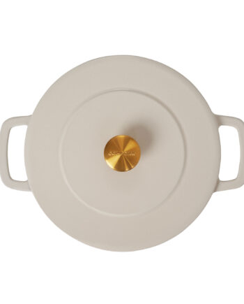 Combekk Støbejernsgryde Med Låg ø24 Cm 3 8 Liter  Sand