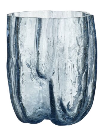 Crackle Vase 270 Mm  Circular Glass