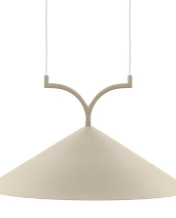 Curve Pendel Lampe 50 Cm  Beige
