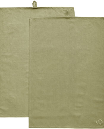 Decotique Sienna Viskestykke Hør 70 ?  50 Cm 2 Pak  Grøn