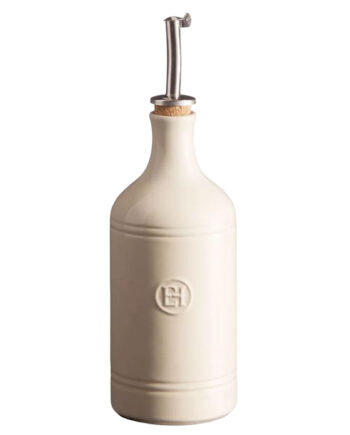 Emile Henry Olivenolieflaske 0 4 Liter  Creme
