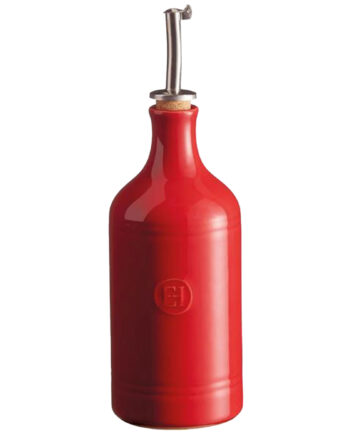 Emile Henry Olivenolieflaske 0 4 Liter  Rød
