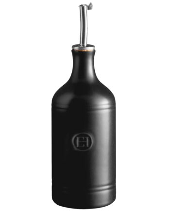 Emile Henry Olivenolieflaske 0 4 Liter  Sort