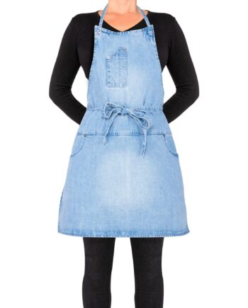 Five Pockets Slim Fit Forklæde  Washed Indigo