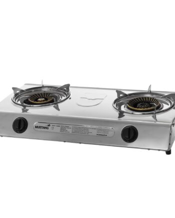 Gasblus Med 2 Kogeplader  Rustfrit Stål