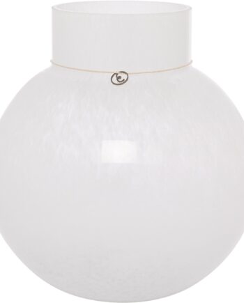 Glasvase Rund 25cm ø24  Hvid