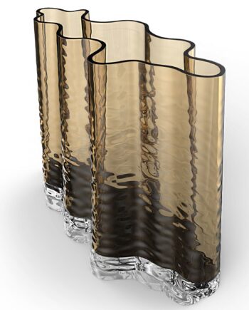 Gry Wide Vase  24 Cm  Cognac