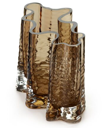 Gry Wide Vase  19 Cm  Cognac